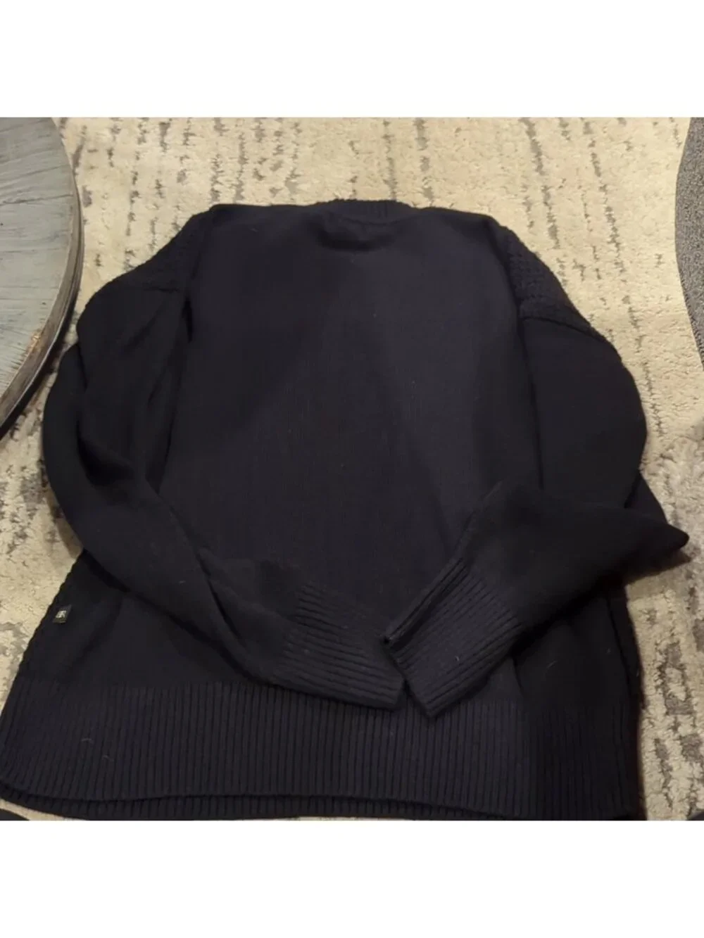 Banana Republic navy blue cable knit sweater